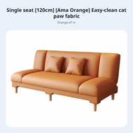 Space-Saving Foldable Futon Bed Adjustable Backrest Convertible Futon Multi-Positional Sleeper Couch