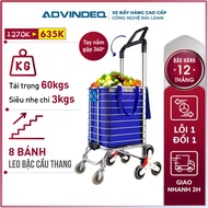 Xe kéo đi chợ gấp gọn 2 bánh TL-90C xe đẩy kéo hàng đi chợ gấp gọn nhẹ mini siêu thị giá rẻ