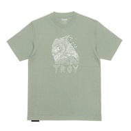 HIJAU Troy Company T-shirt Sage Green Cherry Blossom Owl - Men's Sage Green T-shirt MT 2722