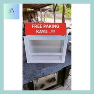Anles_ Bv 40X60 Kawat Luar Boven Kaca Zig Zag Ventilasi Bouvenli +Kawat Nyamuk Free Paking Kayu Vent