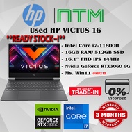 #HP215 USED HP VICTUS 16 Gaming Laptop intel i7-11800H 16GB 512GB SSD Nvidia Geforce RTX3060 RTX 306