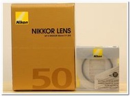 [NIKON 單眼鏡頭配件館] 全新NIKON AF-S 50mm F1.8G 公司貨 一年原廠保固 可優惠價加購原廠 58NC 薄框保護鏡