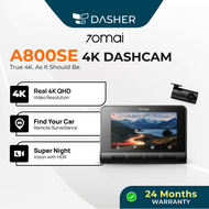 70mai A800SE Dashcam 4K Resolution + HDR | Upgrade 4G Connectivity | Built-in GPS & ADAS | Supercapa