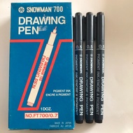 Drawing Pen Sketch/ Snowman Signature Pen 700 Drawing Pen Pegment Ink 0.3mm 0.7mm 0.5mm