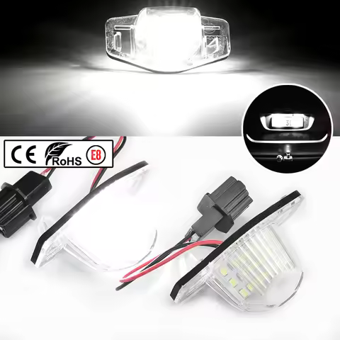 2x Led License Plate Light Lamp For Honda Odyssey Fit Jazz Stream Freed Logo Insight CR-V Vezel HR-V