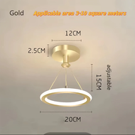 Lampu Gantung LED Minimalis Cincin Tunggal Lampu Hias Ruang Tamu Mewah Lampu Langit-langit Lingkaran