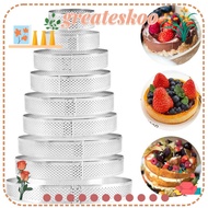 GREATESKOO Tartlet Molds DIY Perforated Bakeware Circle Mould