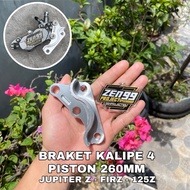 4 PISTON CALIPER BRACKET BIGPOT AND FRIENDS FOR JUPITER Z FIZR VEGA 125Z SIZE 260MM