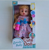ตุ๊กตาพูดได้ ตุ๊กตาเด็กผู้หญิงมีเสียงพร้อมขวดนม ของเล่นตุ๊กตา ของเล่นเลี้ยงน้อง