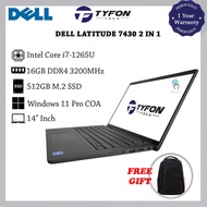 Dell Latitude 7430 2 in 1 i7-1265U 16GB DDR4 RAM 512GB M.2 SSD Win 11 Pro Touchscreen Laptop (Refurb