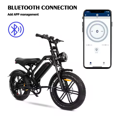 Eu Warehouse Spot Straight V20 48V 15HA Hybrid Electric Bike 1000W Fatbike Mountain Fat Tire E Bike