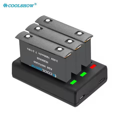 Digital Battery 1900mAh For Insta360 ONE X2 Batteries Charger For Insta360 X2 360 Panoramic Action C