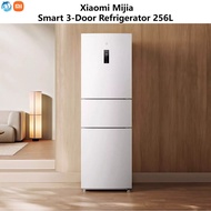 Xiaomi Mi Home Smart Refrigerator Three-Open Door Refrigerator 256L Fridge Three-Door Air-Cooled Frost-Free Household White First-Class Energy-Saving Silver Ion Antibacterial  Mijia Mini LED Screen Display 256L Refrigerator Gift &amp; 小米 冰箱 256L