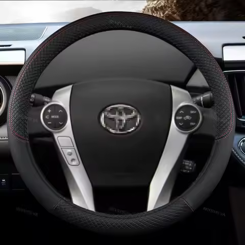 PU Leather Car Steering Wheel Cover For Toyota Prius 30 20 Prius V Prius C Prius Prime Massage Auto 