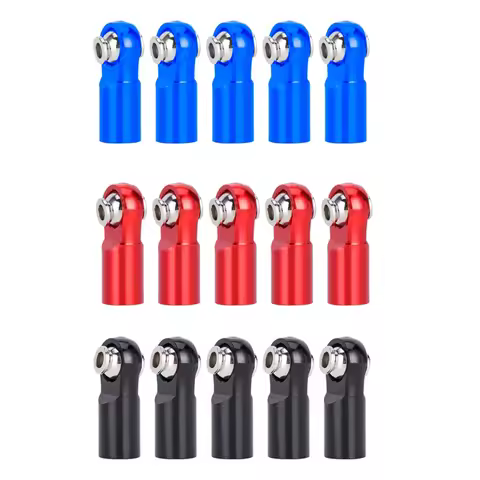 10Pcs Metal M4 Link Tie Rod End Ball Joint for 1/10 RC Crawler Axial SCX10 TRX4 Tamiya CC01 D90 Upgr
