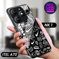 [SGA-42] Acrylic Glass Softcase For Itel A70 | Itel A70's Latest Softcase | Itel A70 Motif Case | Si