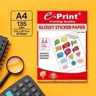 E-print Glossy Photo Paper Sticker A4 A4 Paper