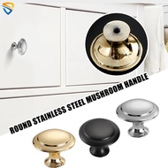 1Pc Mushroom Head Silver Black Single Hole Handle Modern Simple Wardrobe Cabinet Round Stainless Steel Drawer Door Knob Hardware Accessories