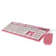 OKER Keyboard (2in1) USB (KM-2068) Pink