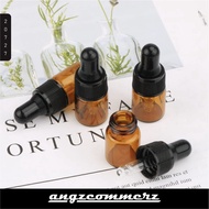 Amber Glass Dropper Bottle Black Cap Serum Bottle
