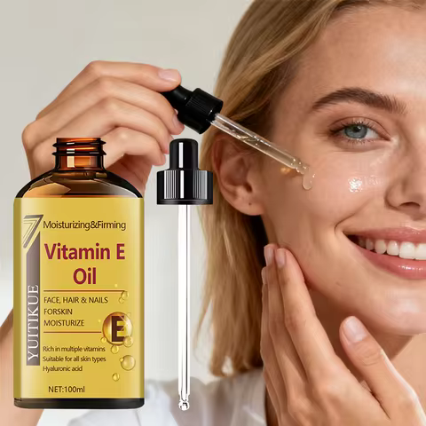 YUTIKUE 100ml Vitamin E Oil - Multi-Purpose Facial, Hair & Nails Care, Moisturizing & Firming with H