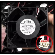 NMB 3115RL-05W-B69 EQ2 DC 24V 0.50A 80x80x38 3-Wire Server Cooling Fan