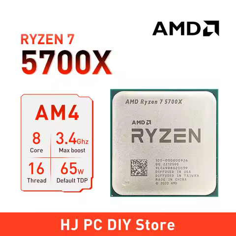 AMD Ryzen 7 5700X R7 5700X 4.6GHz 65W 8-Cores 16-Threads 7NM L3=32M Socket AM4 DDR4 Zen 3 CPU Proces