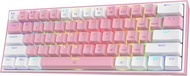Redragon K617 Fizz 60% Wired RGB Gaming Keyboard, 61 Keys Compact Mechanical Keyboard w/White and Pi