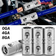 BALLYKA Car Speaker Wire Terminal, Brass Silver Car Audio Connector,  0GA 4GA 8GA Audio Amp Input Ad