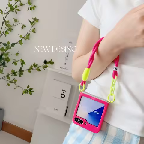 Slim With Wrist Strap Phone Case For Motorala Moto Razr 40 50 Ultra Cute Candy Solid Protective Cove