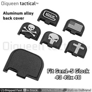 Oiqueen Glock 43 43x 48 Aluminum Slide Cover Back Plates for Glock Models Gen 1-5 for Outdoor Huntin