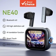 HTC NE40 Wireless Bluetooth 5.4/6.0 Earbuds LCD Smart Touch Screen Waterproof AI Translation Headpho