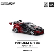 Pop Race-BOX- PR CAR MODEL640228 PANDEM GR86 - ADVAN Remove Front Hood | Detailed Engine