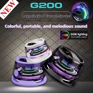 Portable Bluetooth Speaker G200 RGB Lighting Magnetic Speaker BT5.3 Mini Sound Box 7 Hours Playback 