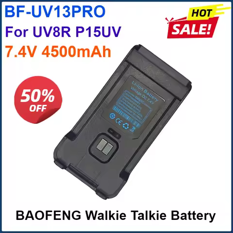 2PCS 7.4V 4500mAh BAOFENG BF-UV13 PRO Walkie Talkie Rechargeable Battery For UV8R P15UV Two Way CB R