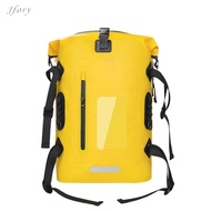 Jfory 30 L Waterproof Backpack Front Zipper Pocket PVC Waterproof Backpack White