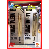 GOLF GC-37 TYPE-C 1000MM 2.4A ULTRA QUICK CHARGE & FAST SYNC CABLE [METAL SPRING]