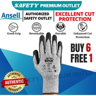 [ORIGINAL] Ansell EDGE 48-706 Cut Resistance Glove Level A3 Safety Glove Anti Cut Glove 防割手套