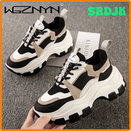 SRDJK Brand Women Chunky Sneakers Vulcanize Shoes Korean Fashion New Female Black White Platform Thick Sole Sneaker Casual Shoes Woman JDFJS