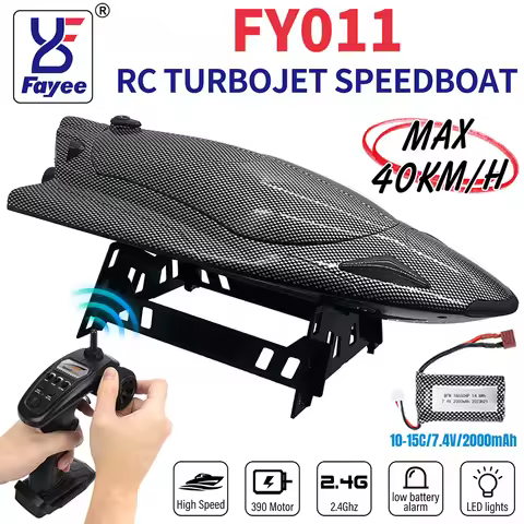 FAYEE FY011 2.4G 40KM/h Turbojet Speedboat 120-150M 2000mAh Brushed For Kids Adult Gifts
