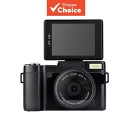 New arrival R2 2.7K Vlog Camera 4X Zoom Digital Camera with 3.0-inch Flip Screen (Black)  Kamera Vlo