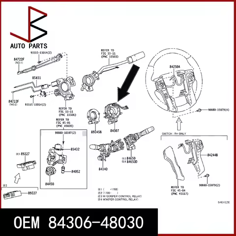 Automotive wiring accessories OEM 8430648030 84306-48030 For TOYOTA PRIUS 2003-2011 LEXUS IS250/350