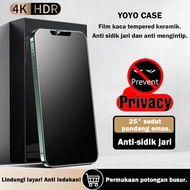 LAYAR Full Cover Tempered Glass Anti Spy Samsung Galaxy A51 M31S A52 A52S A81 A91 A71 M10 M10S M13 A