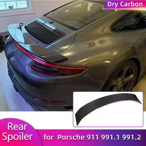 Prepreg Dry Carbon Rear Trunk Spoiler Wings for Porsche 911 991.1 991.2 Carrera 4 GTS 2016-2018 Car 