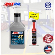 AMSOIL MOTORCYCLE 4T PERFORMANCE 10W40 100% Fully Synthetic (1 Quart) 946ml Engine Motor Racing Oil 