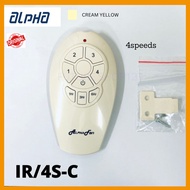 ALPHA AF838/42"/AF828 CEILING FAN IR/4S-C Remote control 4speed remote