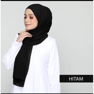 Shawl Chiffon keknis plain 1.8 meter hijab wanita muslimah