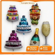1st birthday foil balloon Happy Birthday cake balloon