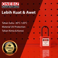 ONEBIZ Thin Nylon Shackle Safety Padlock Red OB 14-BDG71N-B 4D NGY38H mm Thin Nylon Shackle B type K