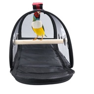 🚢Small Pet Supplies New Large Bird Cage with Wooden Stand Stick Parrot Diaper Bag Transparent Minipet Diaper Bag